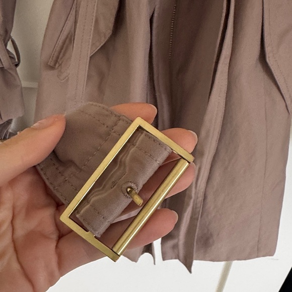 Cole Haan Dusty Taupe Belted Trench Coat - Picture 4 of 10